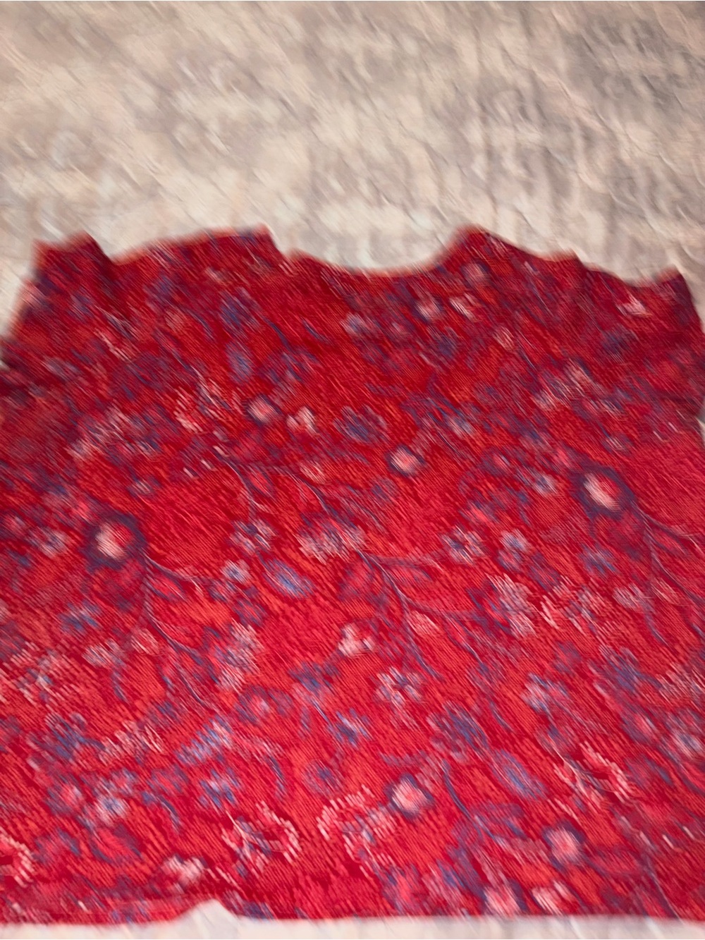 Red Floral Lace Women Within Women’s Blouse